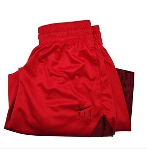 Nike Womens Basketball Shorts Red Fly Loose Fit Elastic Waist With Logo Nwt Smal